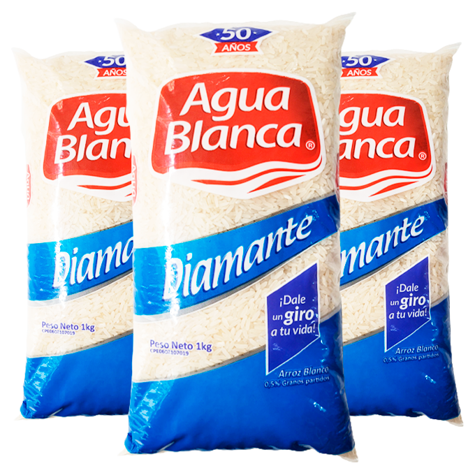 Arroz agua blanca diamante 1kg bulto 24 und