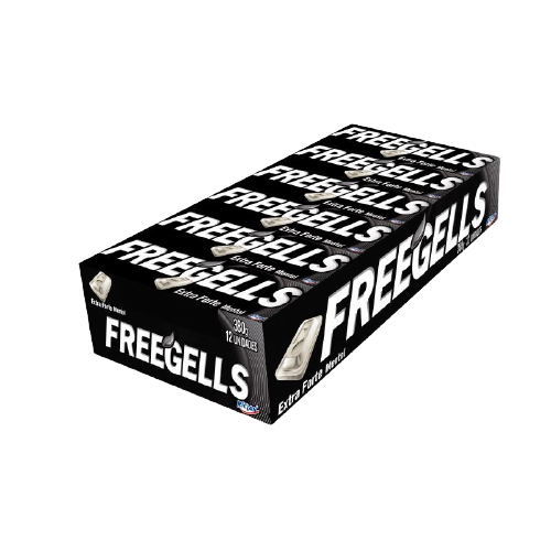 Caramelo Freegells Menta Negra - Blister