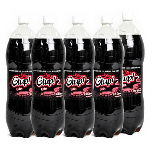 Glup Cola Negra 2 Litros - Bulto